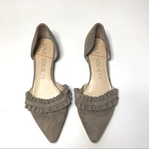 Sole Society Rosalind pointy toe flats 8